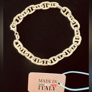 Mia Fiore Italy Gucci Style Links 14K Gold Plated Sterling Silver 925 Bracelet
